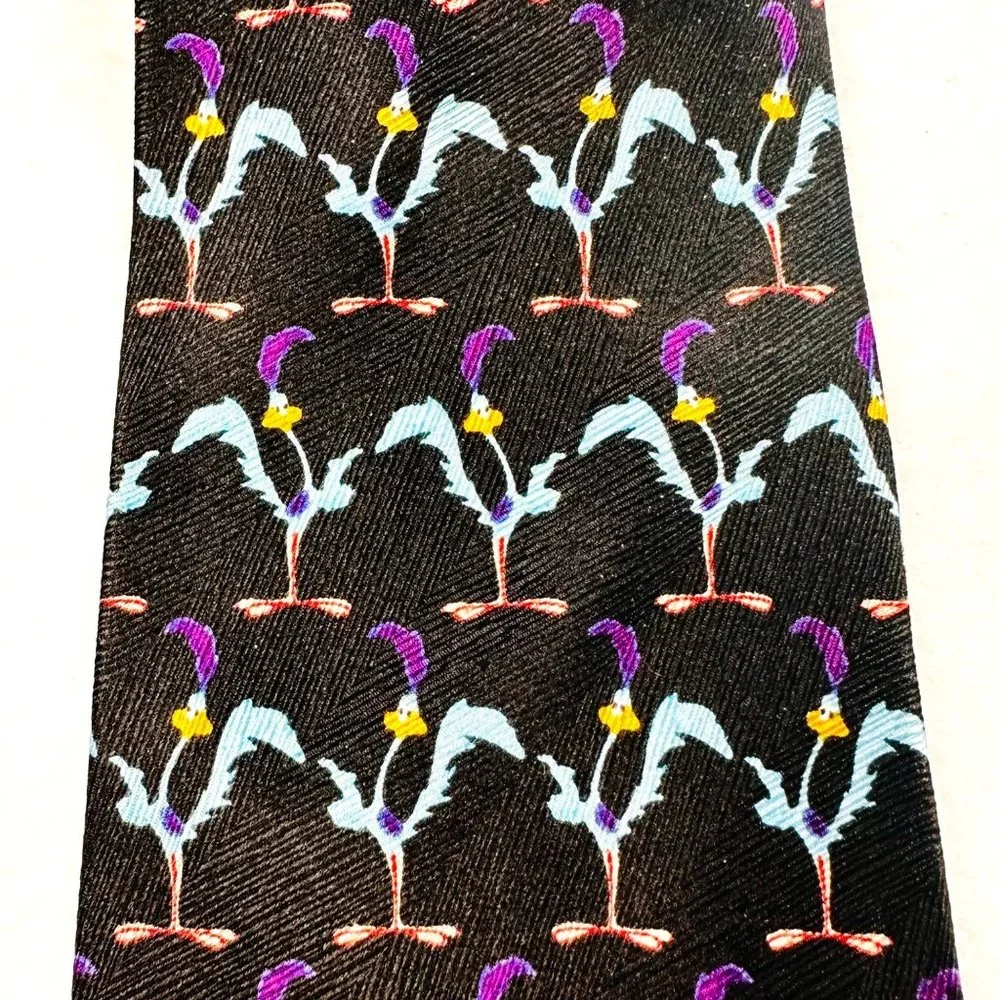 Official Looney Tunes Wile E. Coyote and Roadrunner Silk Neck Tie